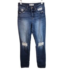 BKE jeans women size 23 mom Jean high-rise distressed stretch denim Skinny